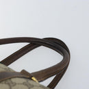 GUCCI GG Supreme Web Sherry Line Hand Bag PVC Beige Gold Auth 164871-8