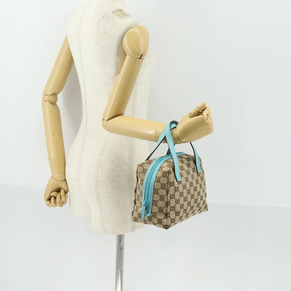 GUCCI GG Canvas Hand Bag Beige Auth 164873A