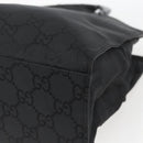 GUCCI GG Canvas Bamboo Hand Bag Nylon Black Silver 002 1010 Auth 164874-12