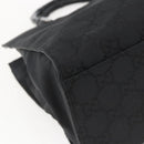 GUCCI GG Canvas Bamboo Hand Bag Nylon Black Silver 002 1010 Auth 164874-13