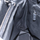 GUCCI GG Canvas Bamboo Hand Bag Nylon Black Silver 002 1010 Auth 164874-18