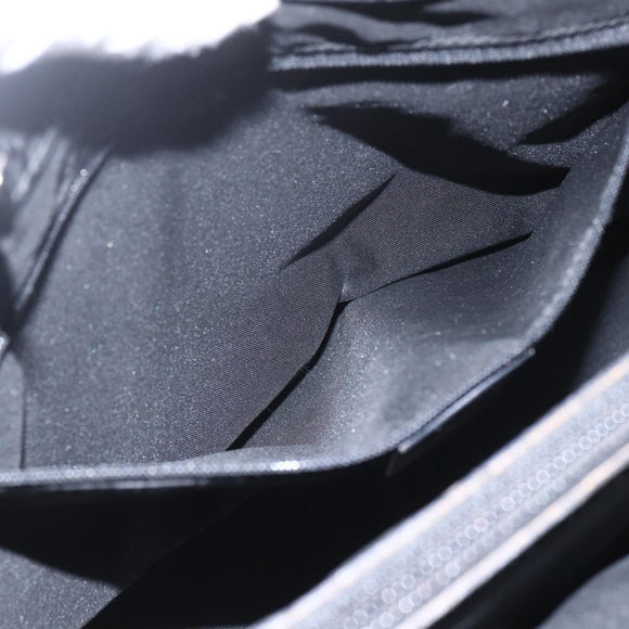 GUCCI GG Canvas Bamboo Hand Bag Nylon Black Silver 002 1010 Auth 164874