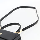 Salvatore Ferragamo Gancini Hand Bag Leather 2way Black Gold Auth 164875V-15