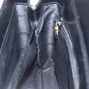 Salvatore Ferragamo Gancini Hand Bag Leather 2way Black Gold Auth 164875V-22