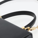 Salvatore Ferragamo Gancini Hand Bag Leather 2way Black Gold Auth 164875V-14