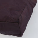 PRADA Chain Quilted Shoulder Bag Nylon Purple Gold Auth 164881-9
