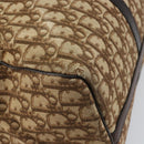 Christian Dior Trotter Canvas Boston Bag Beige Gold Auth 164883-13