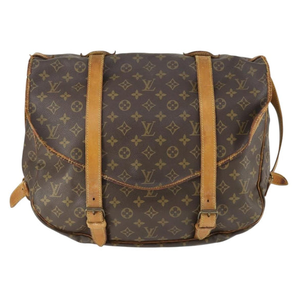 LOUIS VUITTON Monogram Saumur 43 Shoulder Bag M42252 LV Auth 164888