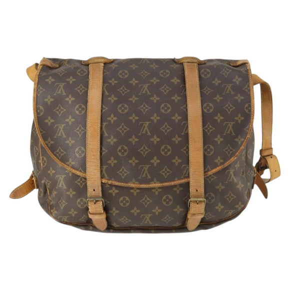 LOUIS VUITTON Monogram Saumur 43 Shoulder Bag M42252 LV Auth 164888