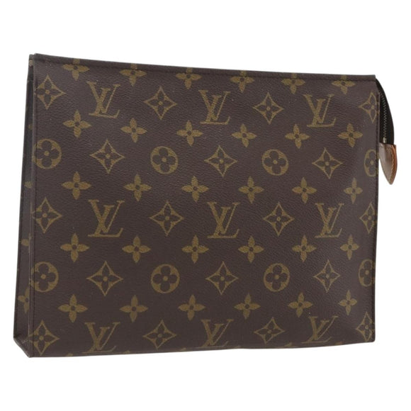 LOUIS VUITTON Monogram Poche Toilette 26 Pouch M47542 LV Auth 164896