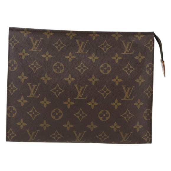 LOUIS VUITTON Monogram Poche Toilette 26 Pouch M47542 LV Auth 164896