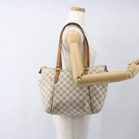 LOUIS VUITTON Damier Azur Totally PM Tote Bag N41280 LV Auth 164898