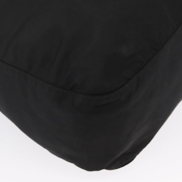 PRADA Shoulder Bag Nylon Black Silver Auth 164915