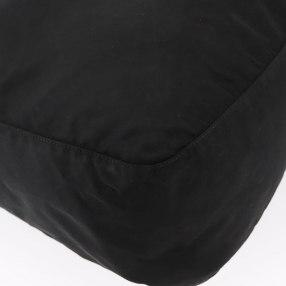 PRADA Shoulder Bag Nylon Black Silver Auth 164915