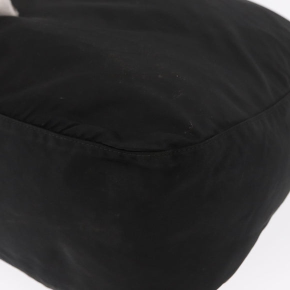 PRADA Shoulder Bag Nylon Black Silver Auth 164915