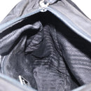 PRADA Shoulder Bag Nylon Black Silver Auth 164915-19