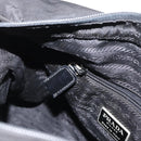 PRADA Shoulder Bag Nylon Black Silver Auth 164915-21