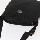 PRADA Shoulder Bag Nylon Black Silver Auth 164915-6