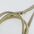 PRADA Hand Bag Leather 2way Gray Gold Auth 164922-9