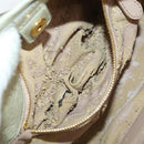 PRADA Hand Bag Leather 2way Gray Gold Auth 164922-23