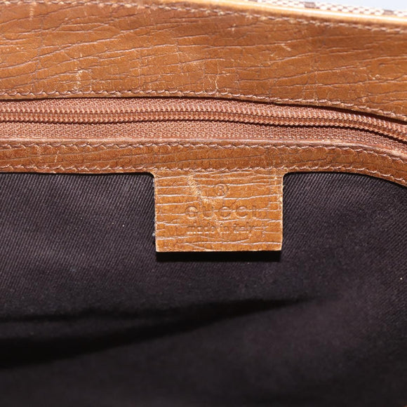 GUCCI GG Canvas Bamboo Hand Bag Beige 112526 Auth 164925