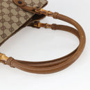 GUCCI GG Canvas Bamboo Hand Bag Beige 112526 Auth 164925-7