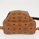 MCM Logogram Vicetos Backpack PVC Leather Brown Gold Auth 164927-11