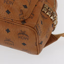 MCM Logogram Vicetos Backpack PVC Leather Brown Gold Auth 164927-13