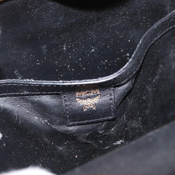 MCM Logogram Vicetos Backpack PVC Leather Brown Gold Auth 164927