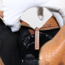 MCM Logogram Vicetos Backpack PVC Leather Brown Gold Auth 164927-21