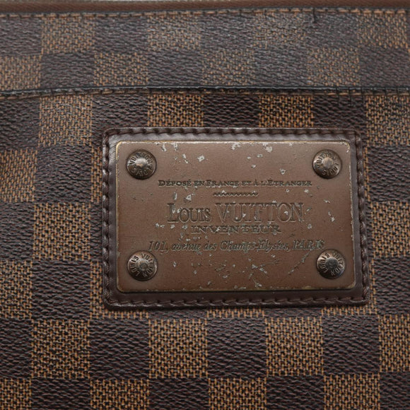 LOUIS VUITTON Damier Ebene Pochette Platt Brooklyn Bag N41100 LV Auth 164929