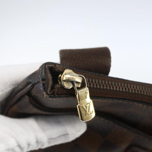 LOUIS VUITTON Damier Ebene Pochette Platt Brooklyn Bag N41100 LV Auth 164929