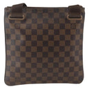 LOUIS VUITTON Damier Ebene Pochette Platt Brooklyn Bag N41100 LV Auth 164929-2
