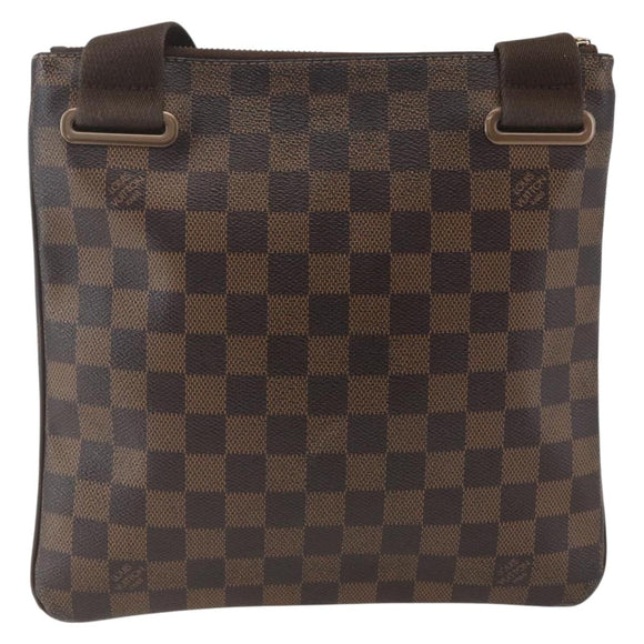 LOUIS VUITTON Damier Ebene Pochette Platt Brooklyn Bag N41100 LV Auth 164929