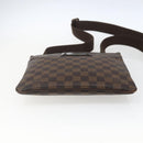 LOUIS VUITTON Damier Ebene Pochette Platt Brooklyn Bag N41100 LV Auth 164929-5