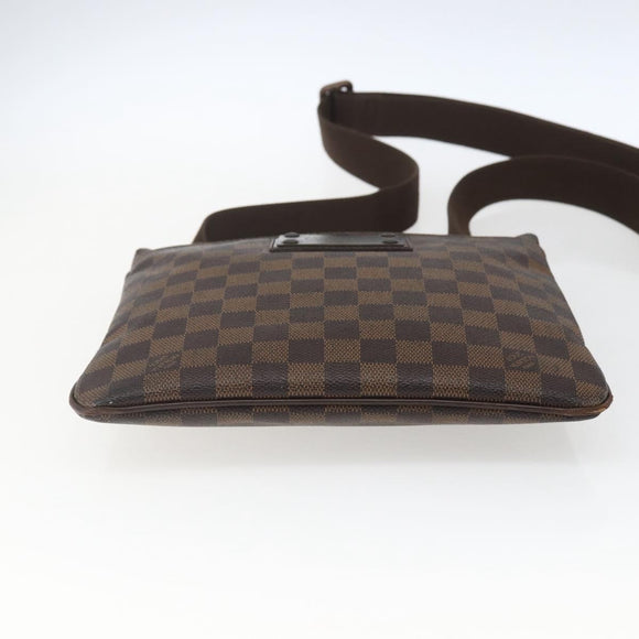 LOUIS VUITTON Damier Ebene Pochette Platt Brooklyn Bag N41100 LV Auth 164929