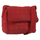 Christian Dior Canage Shoulder Bag Red Gold Auth 164930-1