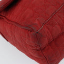 Christian Dior Canage Shoulder Bag Red Gold Auth 164930-14