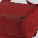 Christian Dior Canage Shoulder Bag Red Gold Auth 164930-15