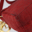Christian Dior Canage Shoulder Bag Red Gold Auth 164930-16