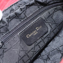 Christian Dior Canage Shoulder Bag Red Gold Auth 164930-17