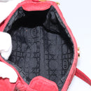 Christian Dior Canage Shoulder Bag Red Gold Auth 164930-12
