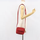 Christian Dior Canage Shoulder Bag Red Gold Auth 164930-22