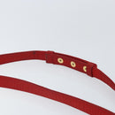 Christian Dior Canage Shoulder Bag Red Gold Auth 164930-8