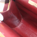 CARTIER Must Line Shoulder Bag Leather Bordeaux Gold Auth 164936-18