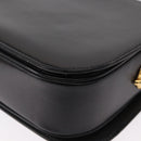 CELINE Shoulder Bag Leather Black Gold Auth 164937-13