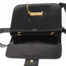 CELINE Shoulder Bag Leather Black Gold Auth 164937-15