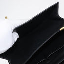 CELINE Shoulder Bag Leather Black Gold Auth 164937-20
