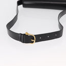 CELINE Shoulder Bag Leather Black Gold Auth 164937-7
