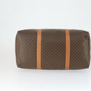 CELINE Macadam Canvas Boston Bag PVC Leather Brown Gold Auth 164941-9
